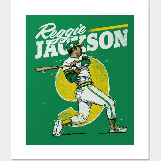 Reggie Jackson Oakland Retro Wall Art by ganisfarhan